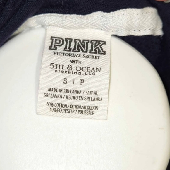 PINK Victoria's Secret Navy Hoodie with White Stars and Stripes - Picture 5 of 5